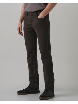 Mufti - Washed Charcoal Black Solid Jeans