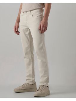 Mufti - Soft Off-White Solid Jeans