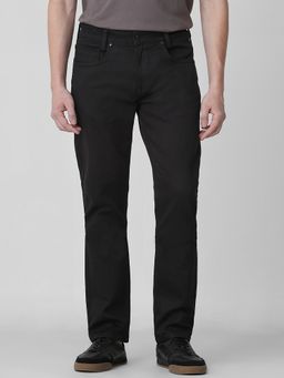 Mufti - Jet Black Solid Jeans