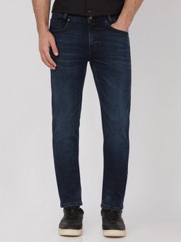 Mufti - Deep Indigo Blue Solid Jeans