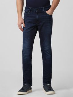 Mufti - Deep Indigo Blue Solid Jeans