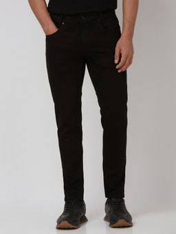 Mufti - Jet Black Solid Jeans