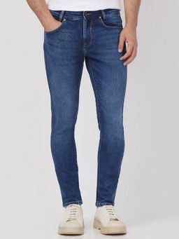 Mufti - Dark Indigo Blue Solid Jeans