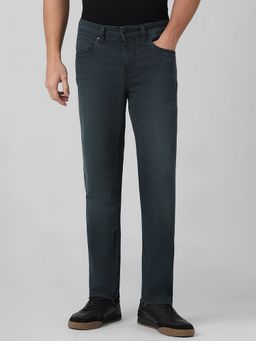Mufti - Dark Teal Blue Solid Jeans