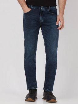 Mufti - Deep Indigo Blue Solid Jeans