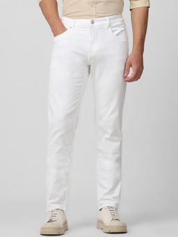 Mufti - Bright Snow White Solid Jeans