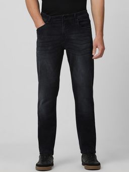 Mufti - Washed Charcoal Black Solid Jeans