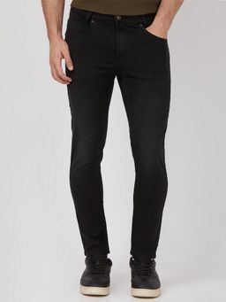 Mufti - Washed Charcoal Black Solid Jeans