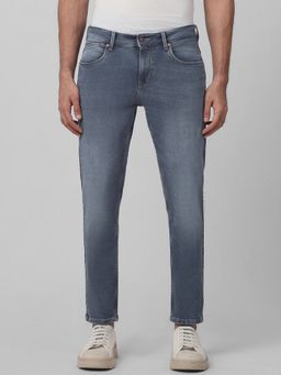 Mufti - Washed Light Grey Solid Jeans