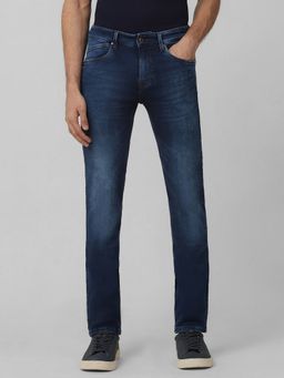 Mufti - Dark Indigo Blue Solid Jeans