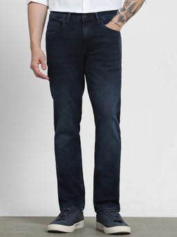 Mufti - Dark Indigo Blue Solid Jeans