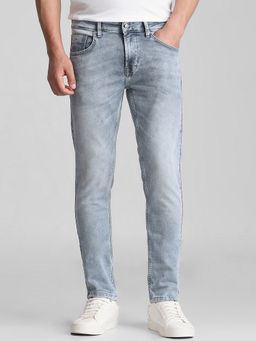 Mufti - Light Stonewash Gray Solid Jeans