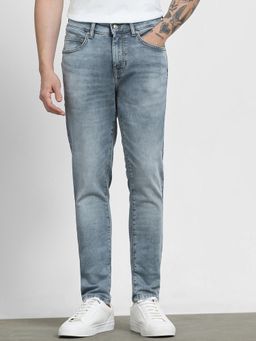 Mufti - Washed Steel Grey Solid Jeans
