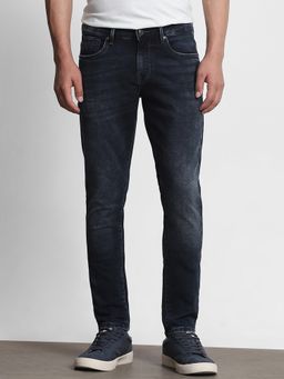 Mufti - Washed Indigo Blue Solid Jeans