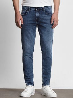 Mufti - Dark Indigo Blue Solid Jeans