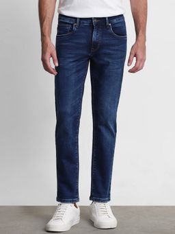 Mufti - Dark Indigo Blue Solid Jeans