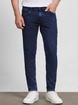 Mufti - Deep Indigo Blue Solid Jeans