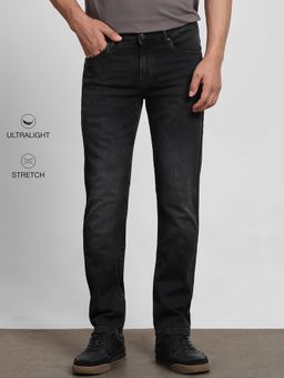 Mufti - Washed Charcoal Black Solid Jeans