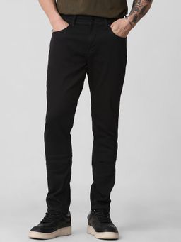 Mufti - Jet Black Solid Jeans