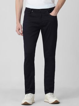 Mufti - Deep Navy Blue Solid Jeans