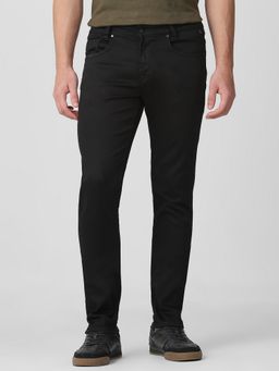 Mufti - Jet Black Solid Jeans