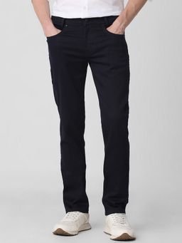 Mufti - Deep Navy Blue Solid Jeans