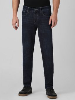 Mufti - Dark Indigo Blue Solid Jeans