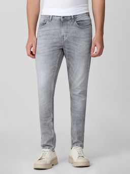 Mufti - Light Stonewash Gray Solid Jeans