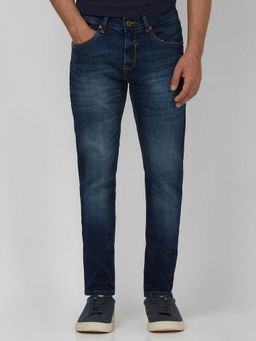 Mufti - Deep Indigo Blue Solid Jeans