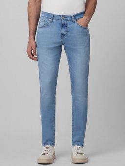 Mufti - Light Indigo Blue Solid Jeans