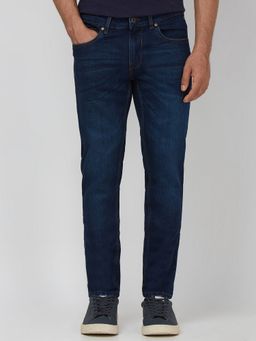 Mufti - Dark Indigo Blue Solid Jeans