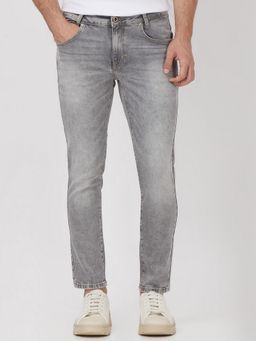 Mufti - Washed Grey Solid Jeans