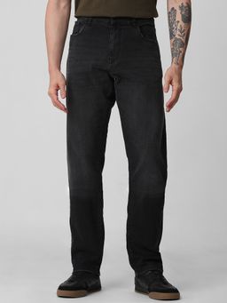 Mufti - Washed Charcoal Black Solid Jeans
