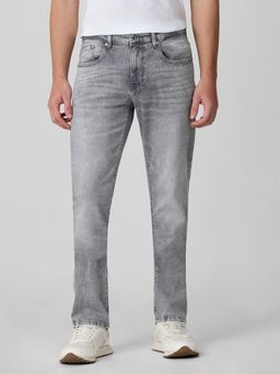 Mufti - Light Washed Grey Solid Jeans