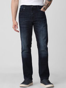 Mufti - Deep Indigo Blue Solid Jeans