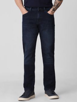 Mufti - Dark Indigo Blue Solid Jeans