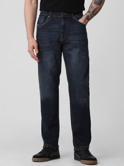 Mufti - Dark Indigo Blue Solid Jeans