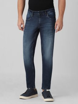 Mufti - Faded Indigo Blue Solid Jeans