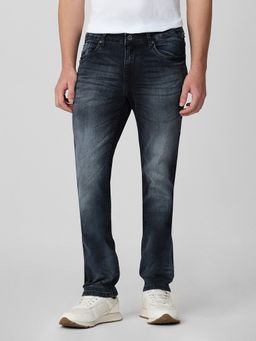 Mufti - Washed Charcoal Black Solid Jeans