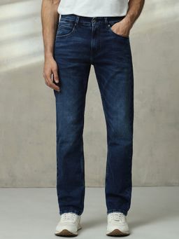 Mufti - Dark Indigo Blue Solid Jeans