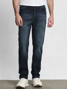 Mufti - Dark Indigo Blue Solid Jeans