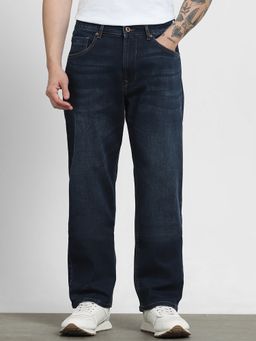 Mufti - Dark Indigo Blue Solid Jeans
