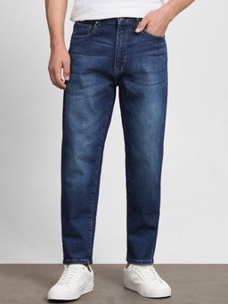 Mufti - Dark Indigo Blue Solid Jeans