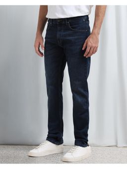 Mufti - Dark Indigo Blue Solid Jeans