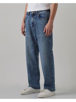 Mufti - Medium Stonewash Blue Solid Jeans