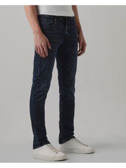 Mufti - Deep Indigo Blue Solid Jeans