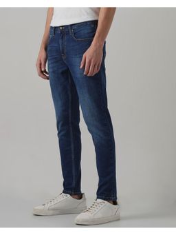 Mufti - Dark Indigo Blue Solid Jeans