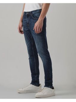 Mufti - Dark Indigo Blue Solid Jeans