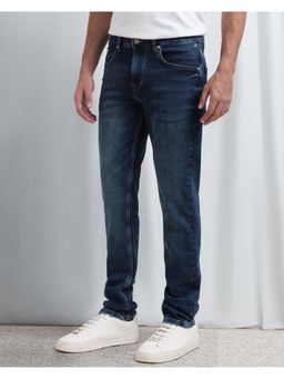 Mufti - Deep Indigo Blue Solid Jeans