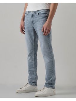 Mufti - Washed Light Grey Solid Jeans